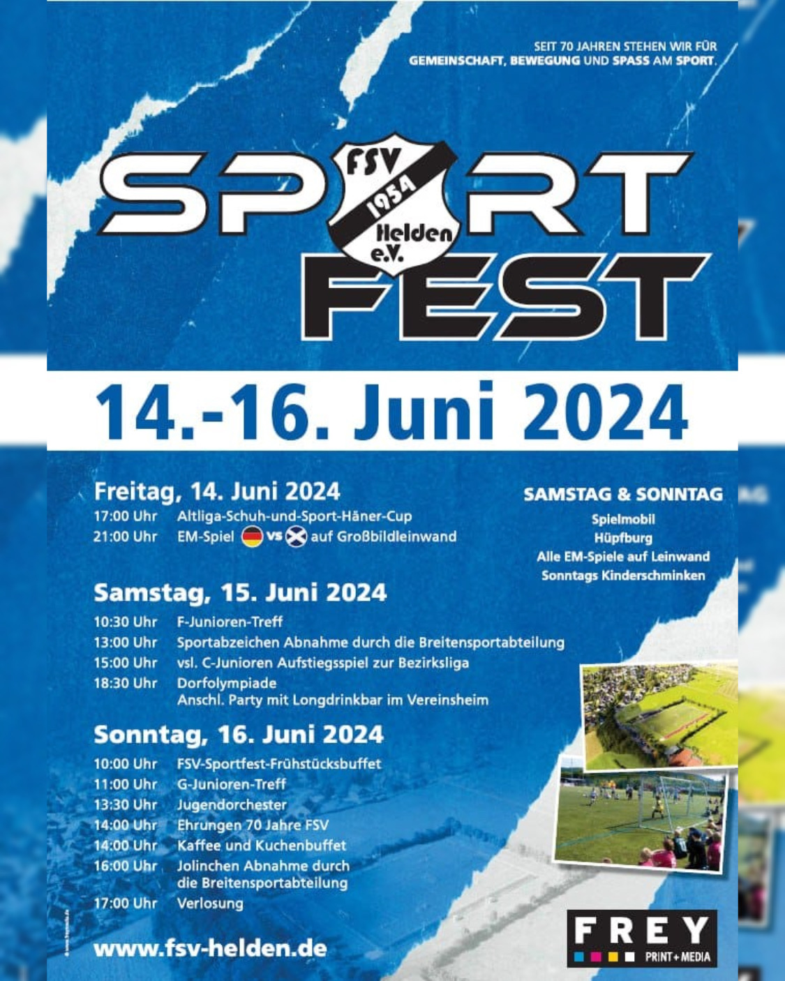 Plakat zum Sportfest